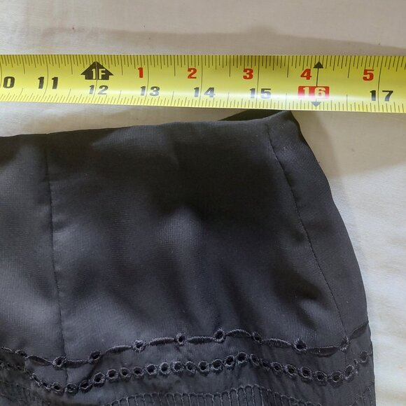 NEW ABS by Allen Schwartz Metallic Ice Blue Silk Skirt Jacket Suit Set, Size 10 - Picture 14 of 16